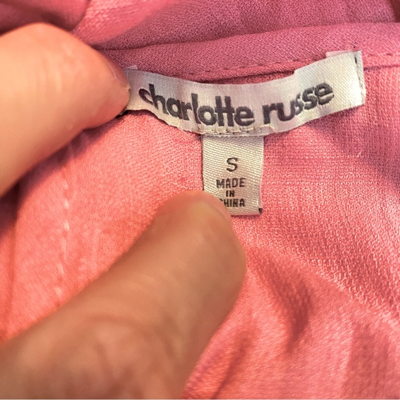 Charlotte Russe pink cap sleeve dress with button detailing, size Small - Picture 11 of 13